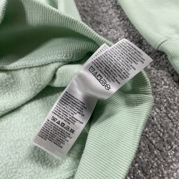 North Face Sweatshirt Womens Medium Fleece Pullover Outdoors Hiking Light Green - Picture 10 of 16